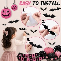70PCS Halloween Decorations Set – Banner, Paper Lanterns & Fans, Spiderweb Table