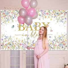 Baby in Bloom Backdrop Wildflower Baby Shower Party Decorations Water…