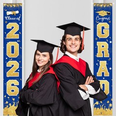 2026 Graduation Party Decorations – Blue Gold Class of 2026 Congrats Grad Por…