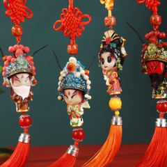 Chinese Peking Opera Character Knot Hanging Pendant Gift Specialty Ethnic Crafts