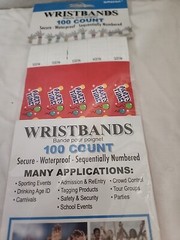 Amscan Chevron Paper Party Time Wristbands 100 Count