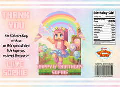MINE PINKGIRL PERSONALIZED KIDS PARTY DECOR BIRTHDAY CUSTOM NAME DECORATION