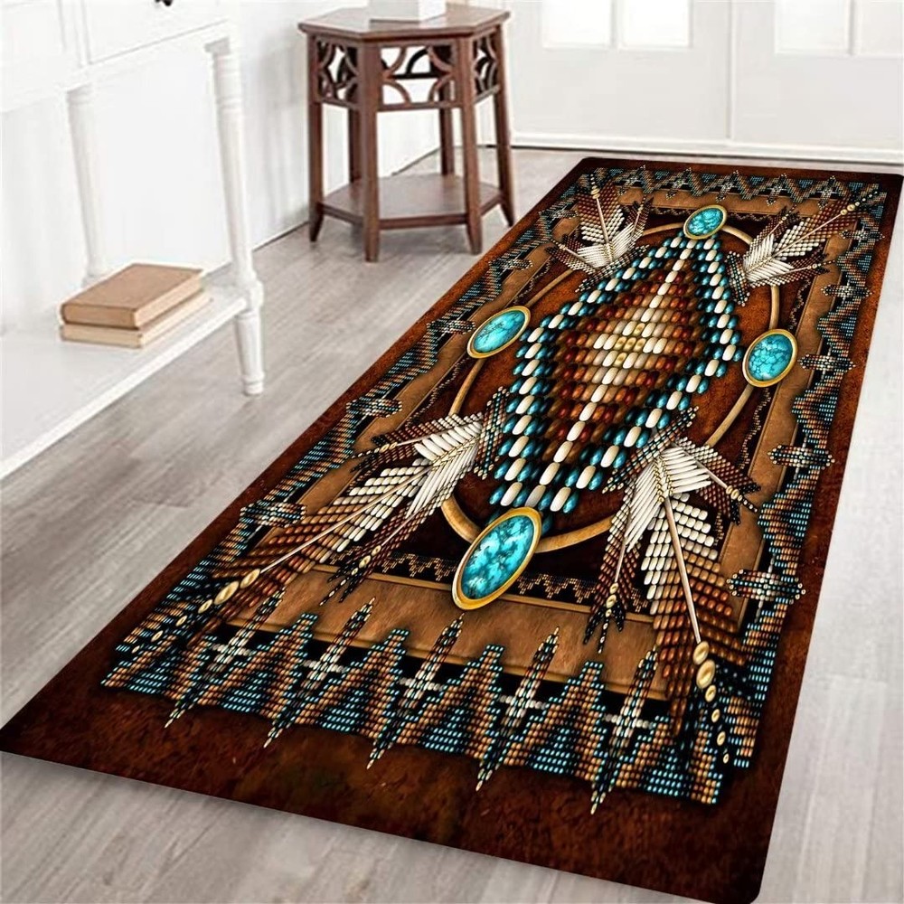 Southwestern Long Runner Rug for Hallway,Rustic 23.6×70.8inch, Colors 12