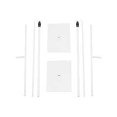 2PCS White Wedding Backdrop Stands,94-247cm Height Adjustable Backdrop Stands