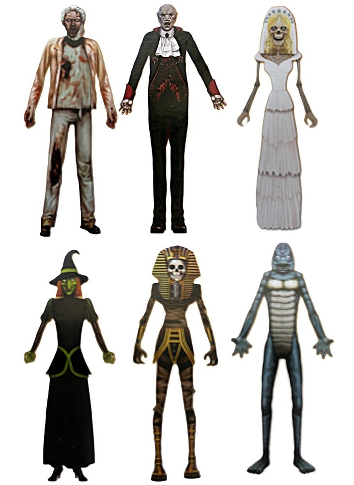 6pk-5FT Jointed MUMMY-VAMPIRE-WITCH-ZOMBIE-MONSTER-BRIDE Halloween Decorations