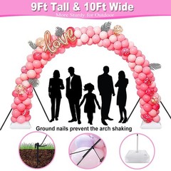 Balloon Arch Kit and Balloon Pump, 9Ft Tall & 10Ft Wide Adjustable Balloon Ar…