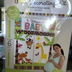 FISHER PRICE BABY SHOWER WALL DECORATING KIT 5pc Welcome Party Supplies Safari