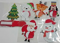 Christmas decorations. Centerpiece, banner, selfie props, shaped fans, Decals