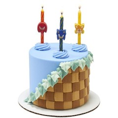 Sonic The Hedgehog Candles Video Game Theme Birthday Cake Decor 6P