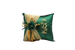 5PC Emerald Green Quinceanera Mis 15 Set Kneeling Pillow Guest Book Album Bible