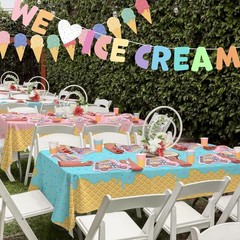 Ice Cream Party Supplies: 2-Pack Ice Cream Birthday Party Decorations,Disposa…