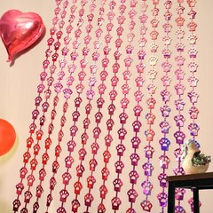Cat Birthday Decorations, 2 Pack Pink Cat Paw Party Supplies 3.3×6.6 ft Foil …