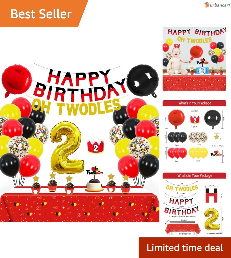 Oh Twodles Mouse Themed 2nd Birthday Party Supplies Kit
