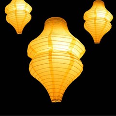 Yellow Beehive Unique Shaped Paper Lantern, 10-inch x 14-inch