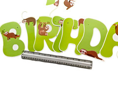SLOTH BIRTHDAY PARTY DECORATIONS SUPPLIES HAPPY BIRTHDAY BANNER & DECORATIVE