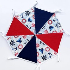 32Ft Nautical Party Decorations Red Blue White Nautical Themed Fabric Banner …