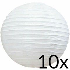 Quasimoon BULK CASE 20″ White Round Paper Lantern, Hanging Decorations, Even …