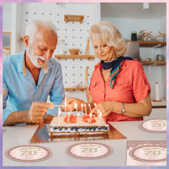 40Pcs 70Th Birthday Decorations for Women Rose Gold 70 Year Old Birthday Decorat