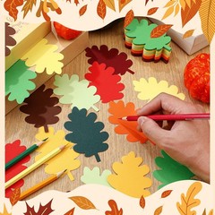 720 PCS Maple Leaf Paper Cutouts 3.9 Inch Autumn Fall Bulletin Board Decor