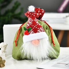 Christmas Drawstring Bag 3D Swedish Santa Gnome Candy Bags Jewelry Packaging Bag