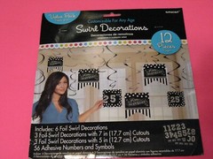 BIRTHDAY HANGING SWIRL DECORATION ~ Party Supplies Foil – For Any Age – New !
