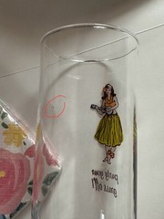 Hawaiian Hula Dancer Glasses Bar/Serving Set Hallmark Luau Ready MCM Style Party