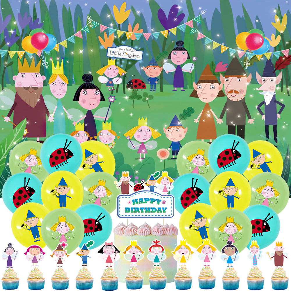 Ben and Holly Birthday Decora Party Supplies Set Balloons Cake Toppers Banner