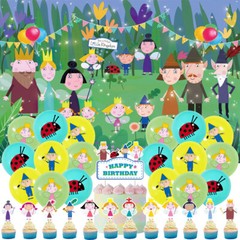 Ben and Holly Birthday Decora Party Supplies Set Balloons Cake Toppers Banner