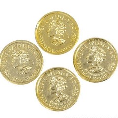 144 PLASTIC GOLD COINS PIRATE TREASURE CHEST PLAY MONEY BIRTHDAY PARTY FAVORS