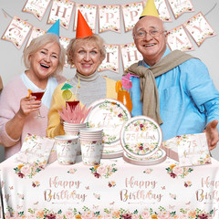75 Fabulous Party Supplies – Rose Gold Party Decorations 75Th Birthday Tablew…
