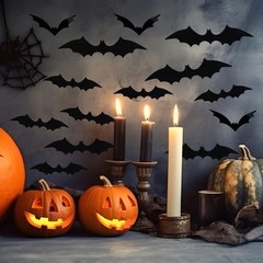 FEILIBAY 60 Pieces Halloween Bats Decoration, 4 Size 3D Multi Size, Black
