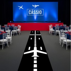 2 x 10 ft Road Table Runner Runway Airplane Birthday Party Supplies Race Track