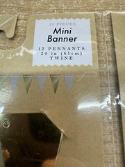 Mini 24″ Party Banner Decoration Craft Scrapbooking Pennants Gold Gray 3 Packs