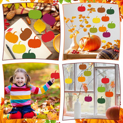 360 Pcs Fall Pumpkin Cutouts Paper 3.9 Inch Fall Cutouts for Bulletin Board Autu