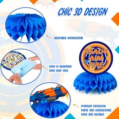 Dart War Honeycomb Centerpieces Dart War Party Decorations Gun Table Supplies