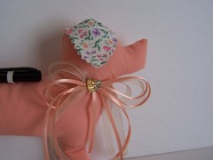 Graduation Birthday Baby Shower Autograph Dog 16″ X 8.5″ Peach Handmade NWOT