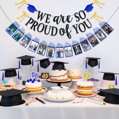 Graduation Party Decoration Class of 2026 K-12th Grade Graduation Photo Banner