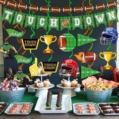Football Party Decorations 34 PCS Game Day Supplies Birthday Tailgate Decor