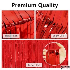 Graduation Backdrop Decorations, Thicken 38.4″W x 98.4″L (Pack of 2) Red 2.5m