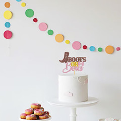 Boots or Bows Cake Topper, Western Theme Baby Shower/Gender Reveal Party Decorat