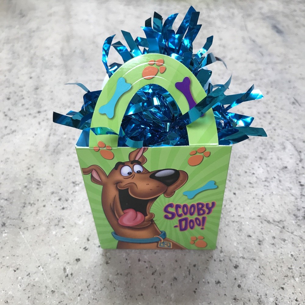 Scooby-Doo Balloon Weight Centerpiece Green w/ Blue Tinsel Birthday Party Gift