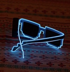 LED Neon Party Glasses Light Up Glow Sunglasses Battery Operated Club Festival