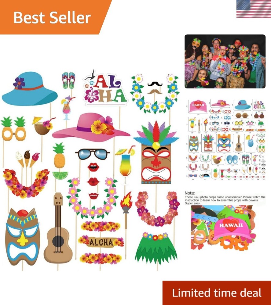 60 Multi-Color Luau Props for Instant Fun – Perfect for Summer Celebrations