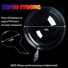 30PCS LED Light Up BoBo Balloons 20″ Bubble Party Wedding Christmas Decoration
