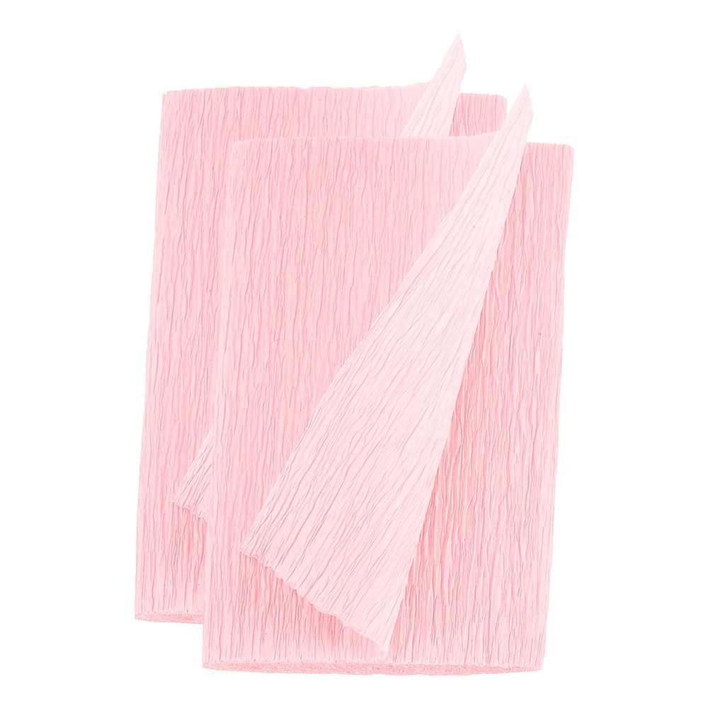 Crepe Paper Rolls DIY Decor 8.2ft Long 4 Inch Wide, Light Pink Pack of 2
