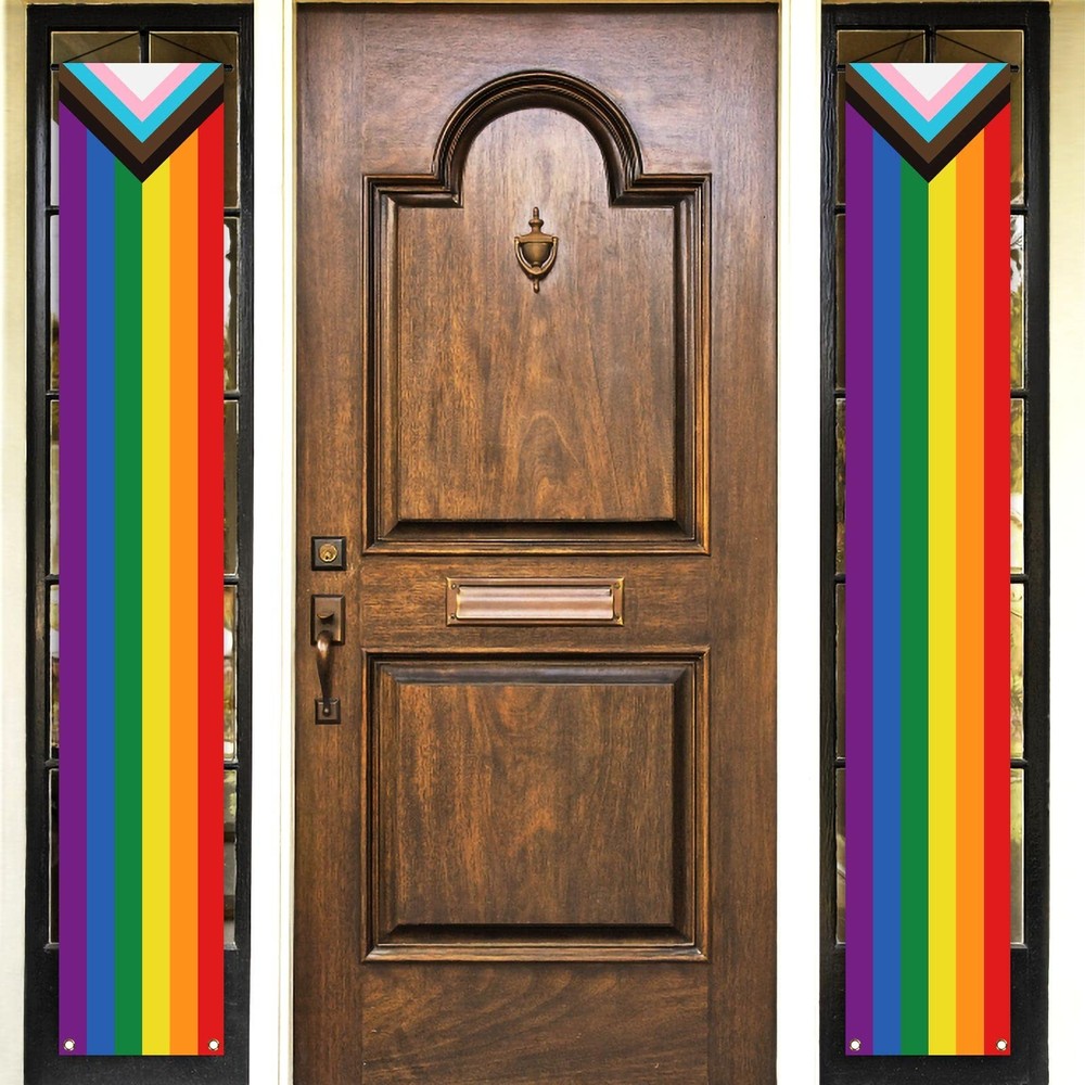Nepnuser Progress Pride Porch Banner 12*71 inches (30*180 cm),