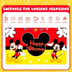 Mickey Mouse Party Supplies 112 Pcs Party Decorations Tableware Balloons Plates