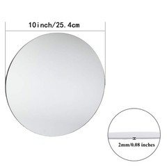 16 PCS Round Mirror Table Centerpieces 10 Inch 2mm Trays Candle Plates