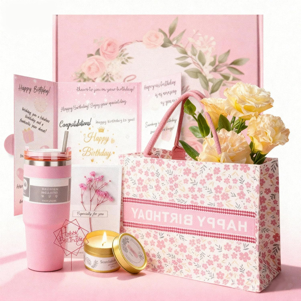 Birthday Party Gifts Set, 31Pcs Happy Birthday Gifts for Women, Girl, Daughter a