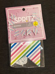Spritz 80in Striped Pennant Banner on a White Rope Hanging Decor